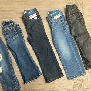 Gap/Old Navy Kids' Denim and Faux Leather Pants Collection 3T